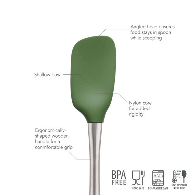 Flex Core Spoonula - Stainless Steel Handle - Pesto