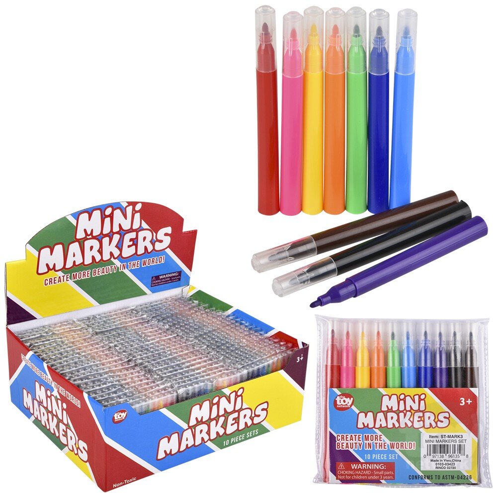 Markers Mini 10 Color Set 3.5"