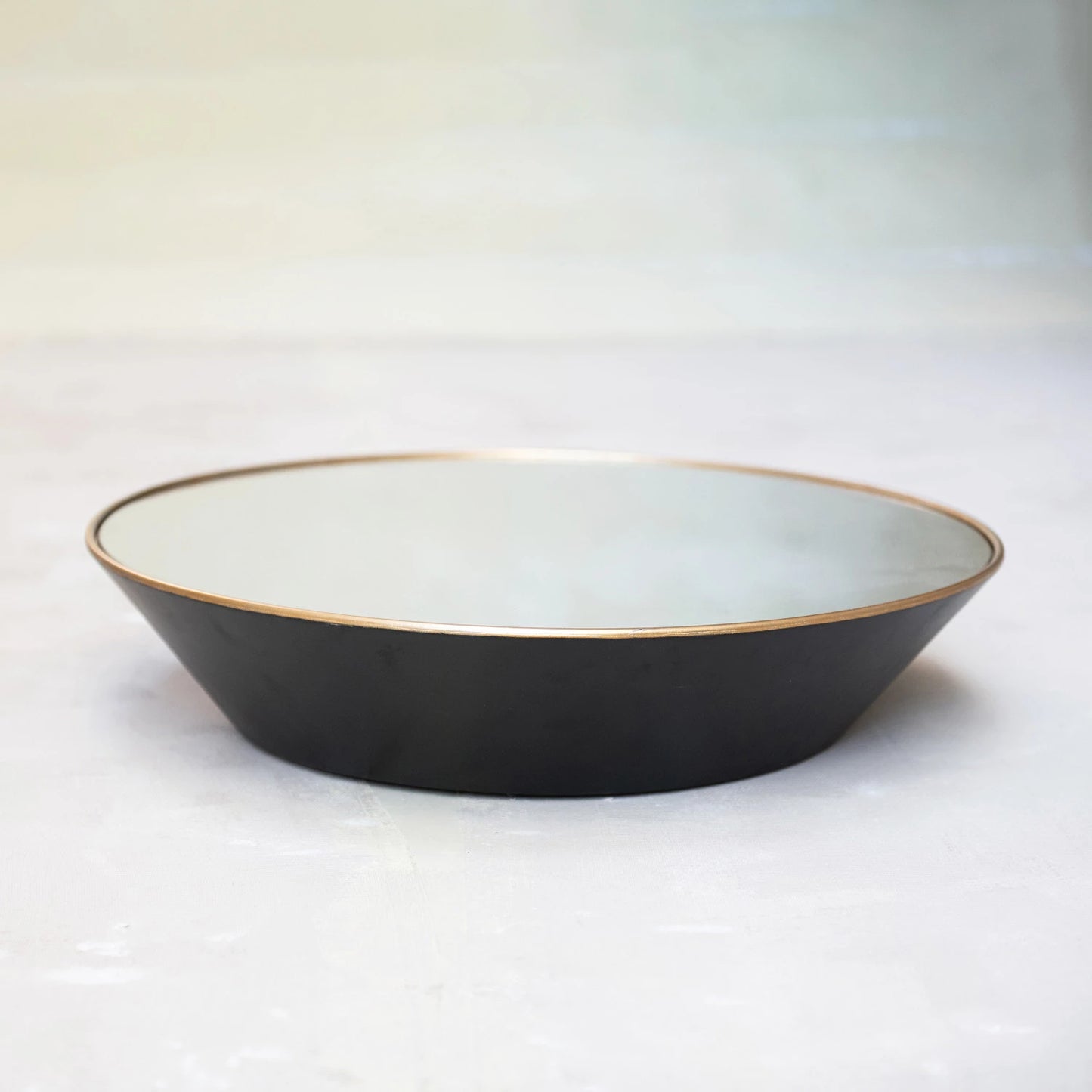 Mirror Metal Deep Framed Gold & Black 35.25"h