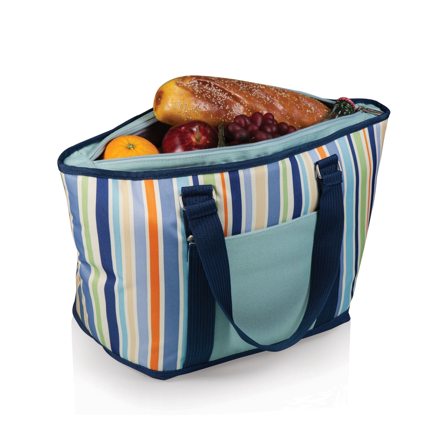 Topanga Cooler Tote - St. Tropez Sky Blue/Multi Stripes