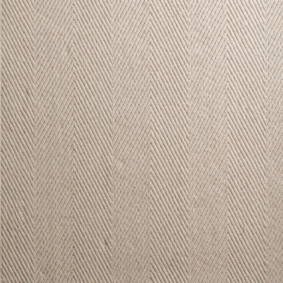 Monaco Herringbone Wool Rug Linen 5' X 7'6"