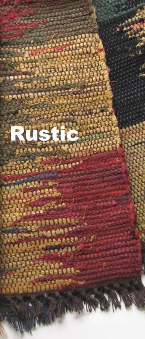 Checkers Rag Rug Cotton Rustic 30" x 50"