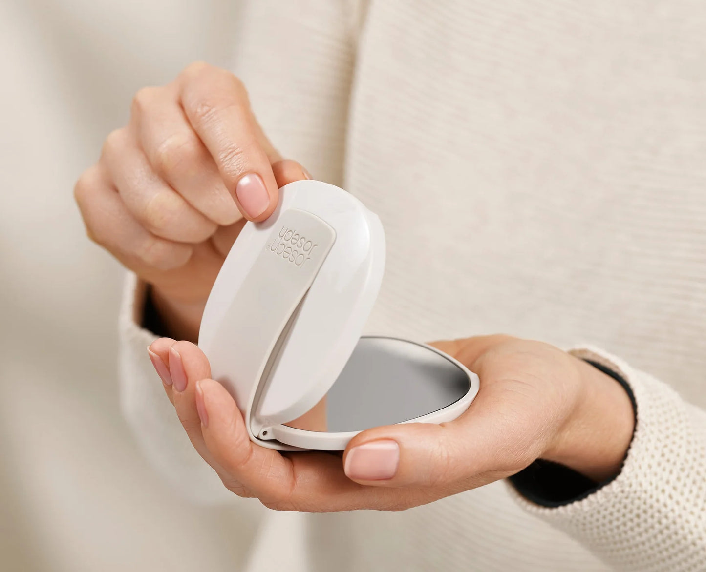 Compact Magnifying Mirror with Strap