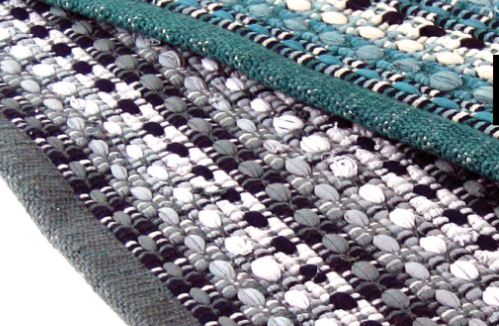 York Rag Rug Cotton Gray 2' x 3'