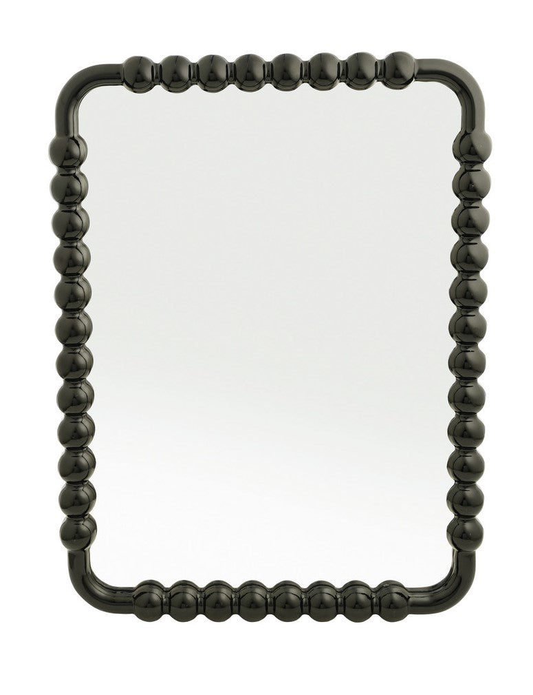 Mirror Resin Ball Detail Frame Black 15.75"h