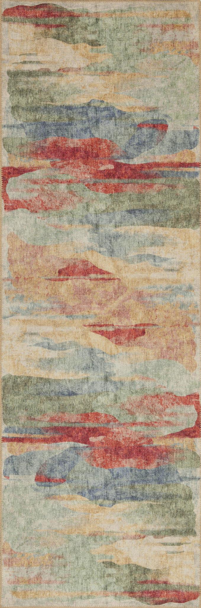 London Mirage Multi Color Washable Rug 5' x 7'6"