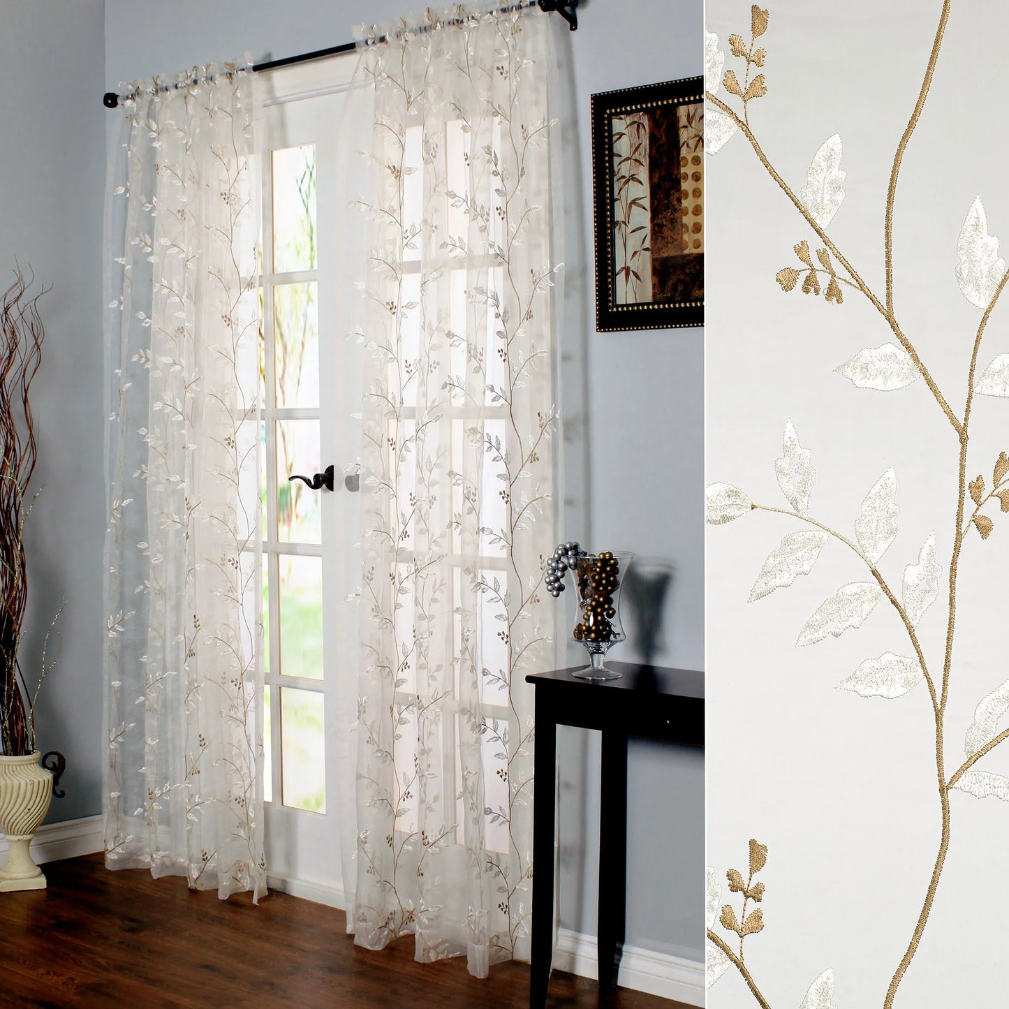 Venice Tailored Panel Sheer 54" x 84" White