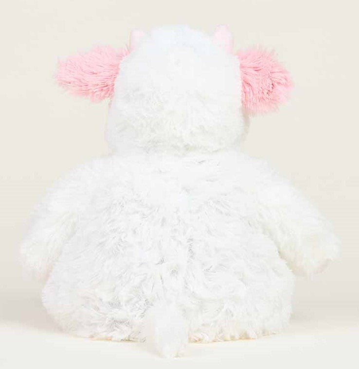 Warmies Cow Strawberry Pink & White