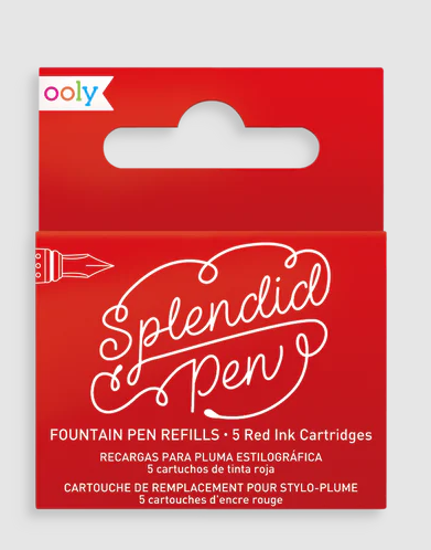 Splendid Fountain Pen Refills Red