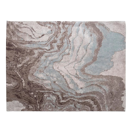 Rug Woven Cotton Blend Marbled Multicolor 5' x 7'
