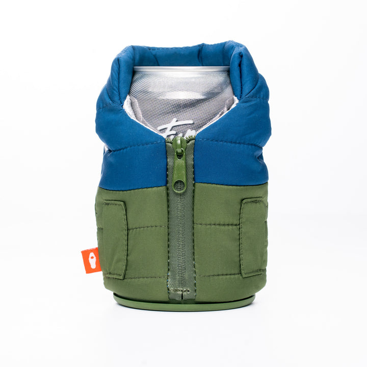 The Puffy Vest - Olive Green & Sailor Blue