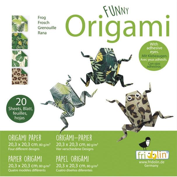 Funny Origami 20cm x 20cm Frogs