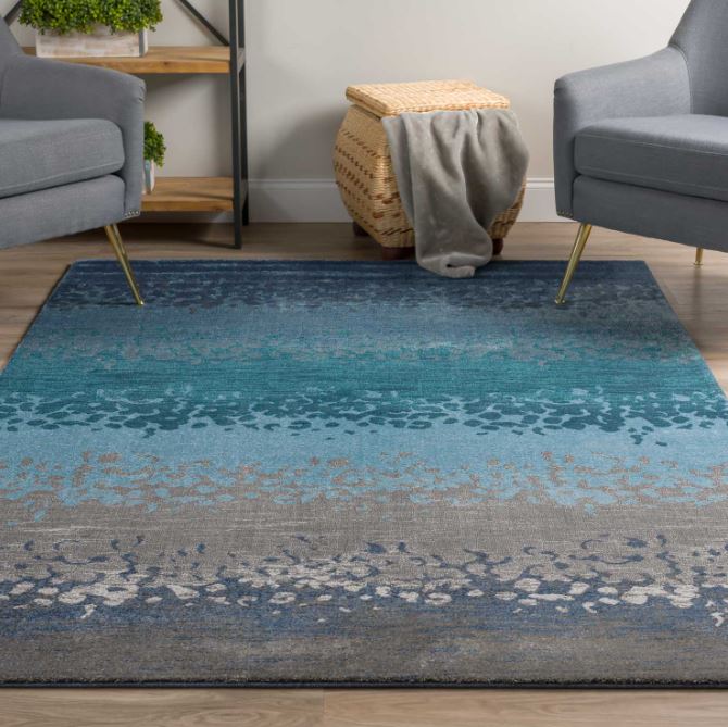 Geneva Rug Multi Blues & Grays 5'3" X 7'7"