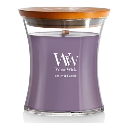 Woodwick Candle - 10oz - Amethyst and Amber