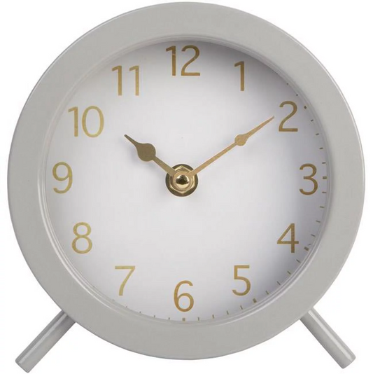 6" Cool Grey Table Clock