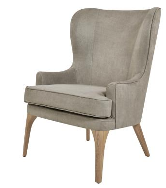 Bjorn KD Fabric Accent Chair Denim Dove Gray