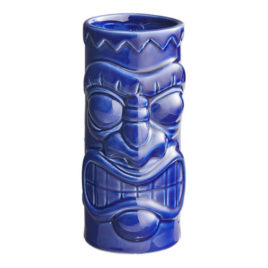 Acopa 21 oz. Blue Ceramic Tiki Mug