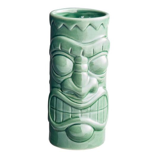 Acopa 21 oz. Green Ceramic Tiki Mug