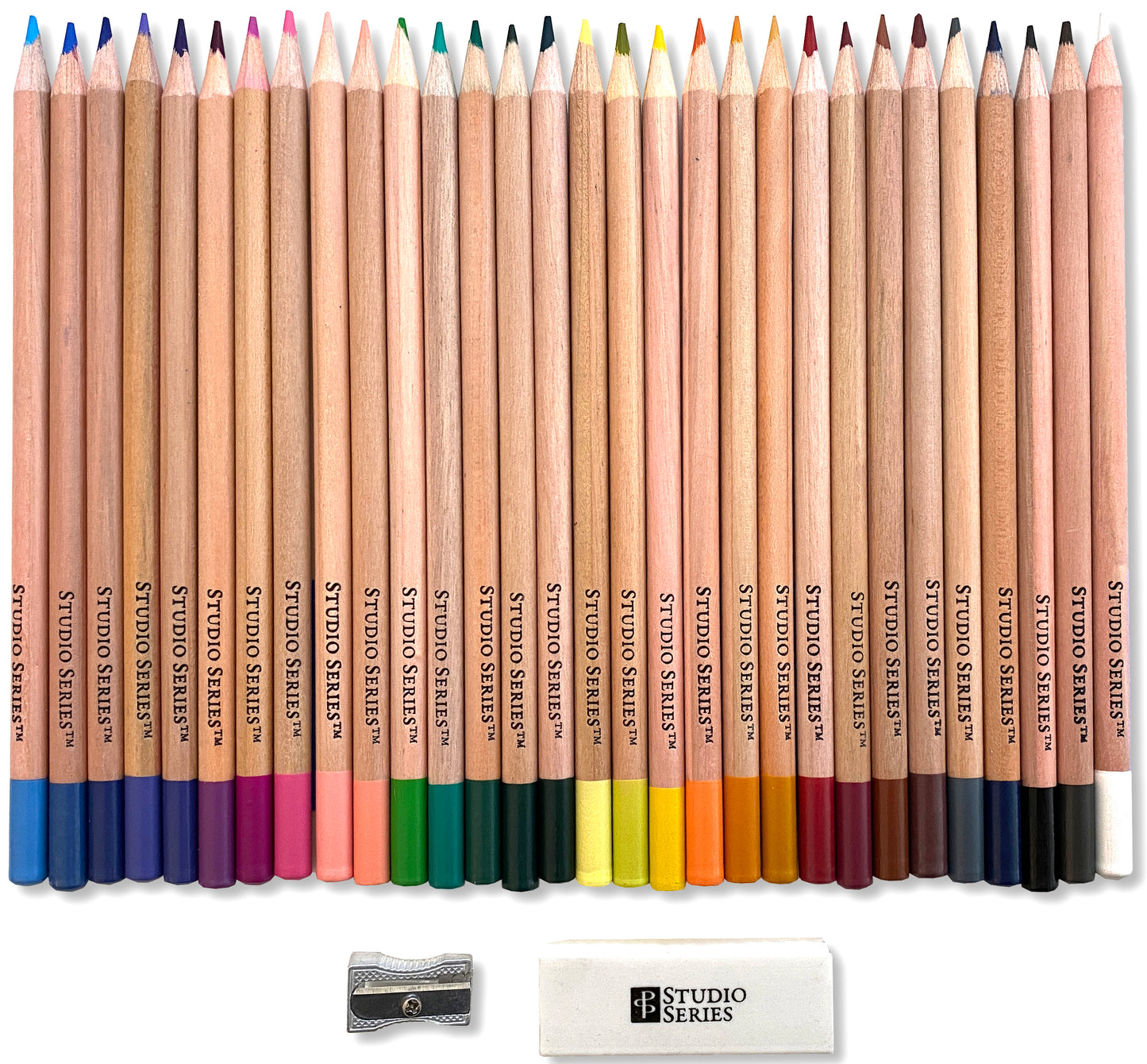 Art Center Colored Pencils 30 Colors, Sharpener & Eraser