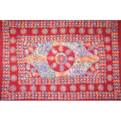 Tapestry Twin Size Batik Snowflake Red