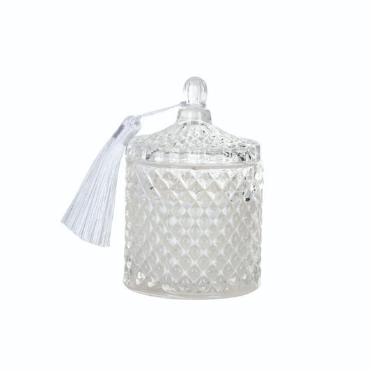 Glass Jar Candle Clear with Tassel