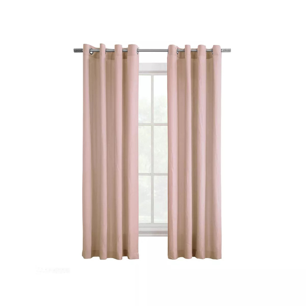 Harmony Grommet Top Panel 52" x 63" Rose