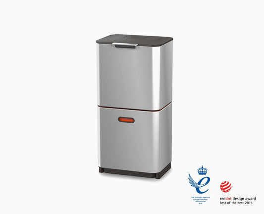 Totem Max Stainless Steel Trash and Recycling 60L