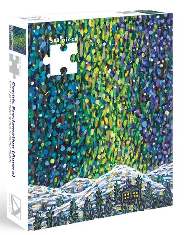 Holiday Puzzle 500 Piece Cosmic Proclamation Aurora
