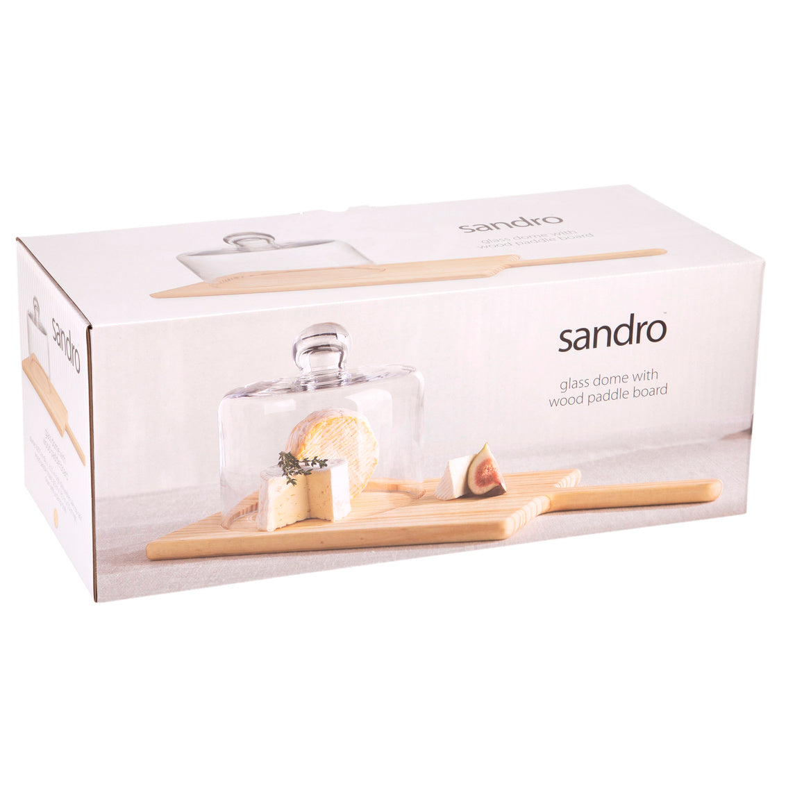 Sandro Glass Dome With Wood Board
