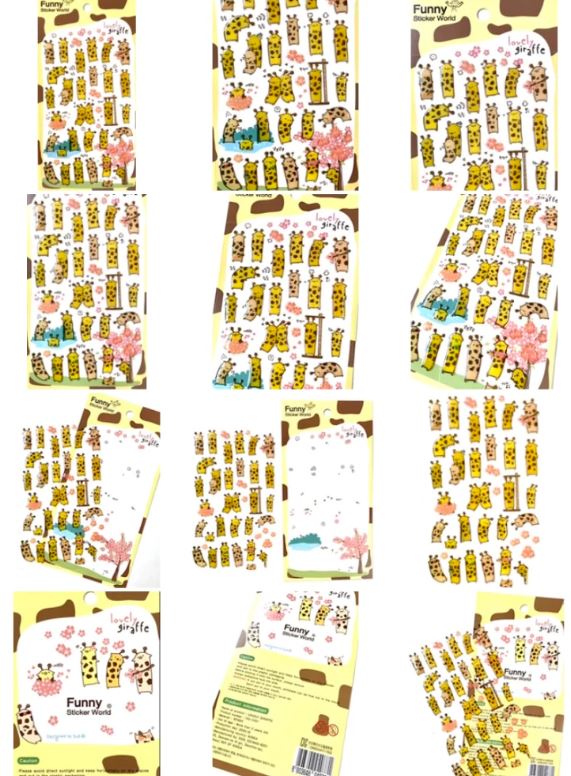 Stickers Giraffe Lovely Puffy