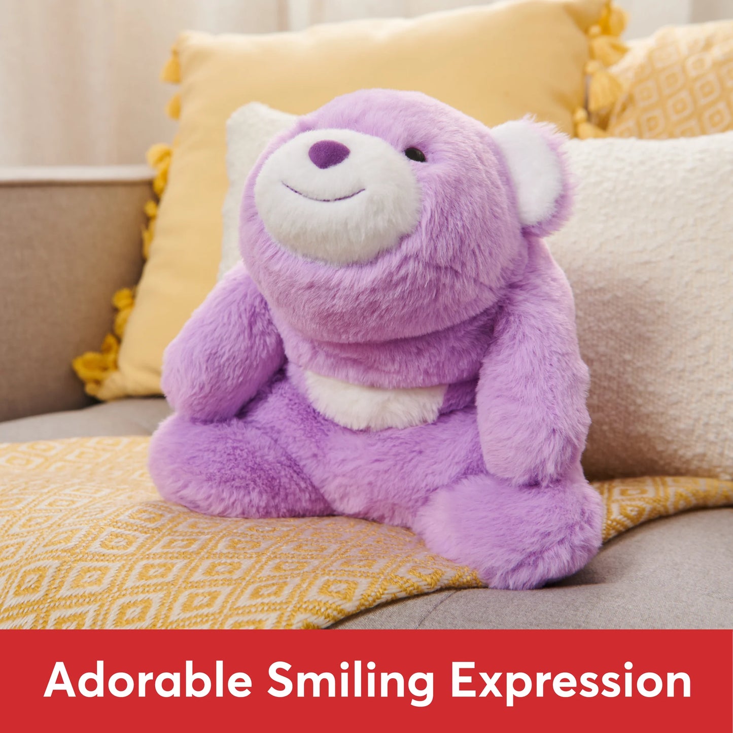 Plush Snuffles Bear Lavender 10"