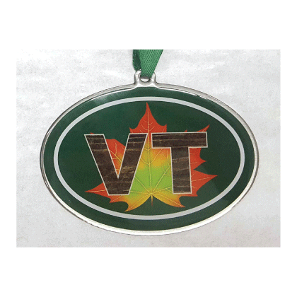 VT Leaf Stainless Steel Ornament