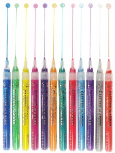 Art Center Markers Glitter 12 Colors