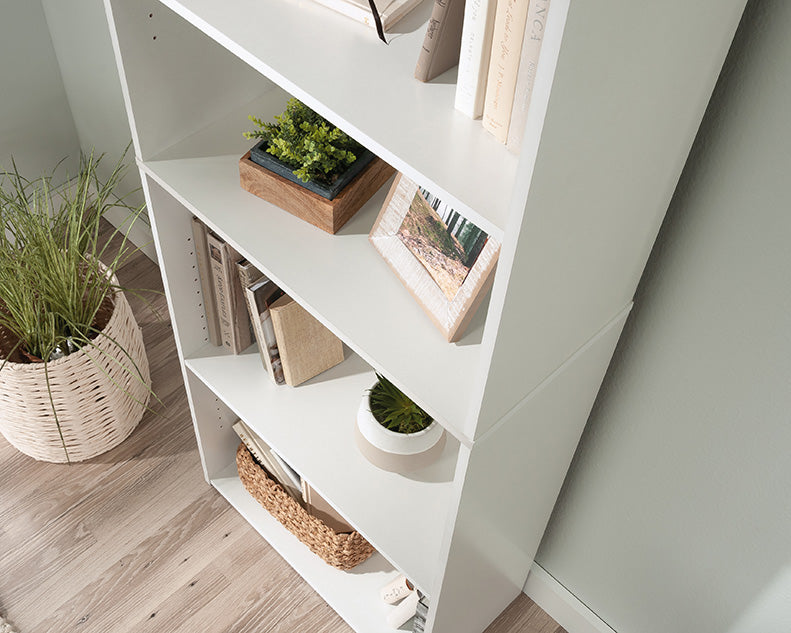 Beginnings Bookcase Soft White Five Shelf