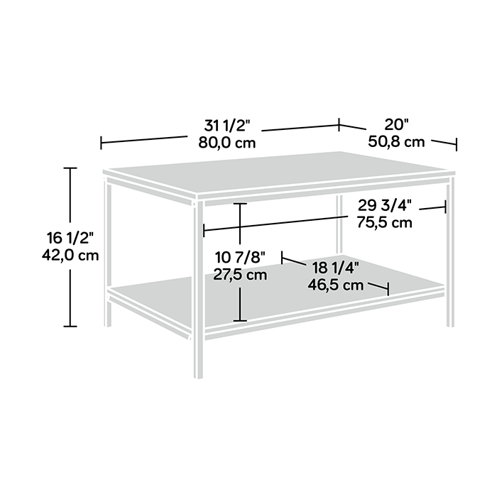 North Avenue Coffee Table Faux Concrete Finish