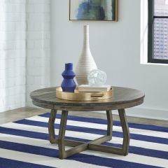 Hayden Way Gray Wash Finish Round Cocktail Table Limited Availability