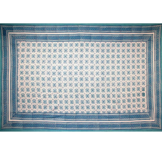Tapestry Full Size Tile Print Blue