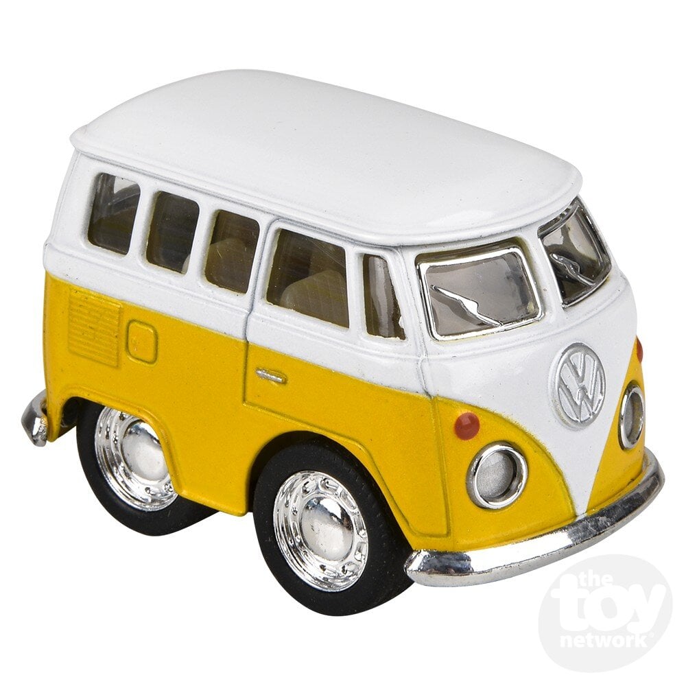 Diecast Pull Back VW Bus Mini Classic Colors 2"