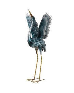 Metal Decor - Seablue Crane 21.5x38 inch
