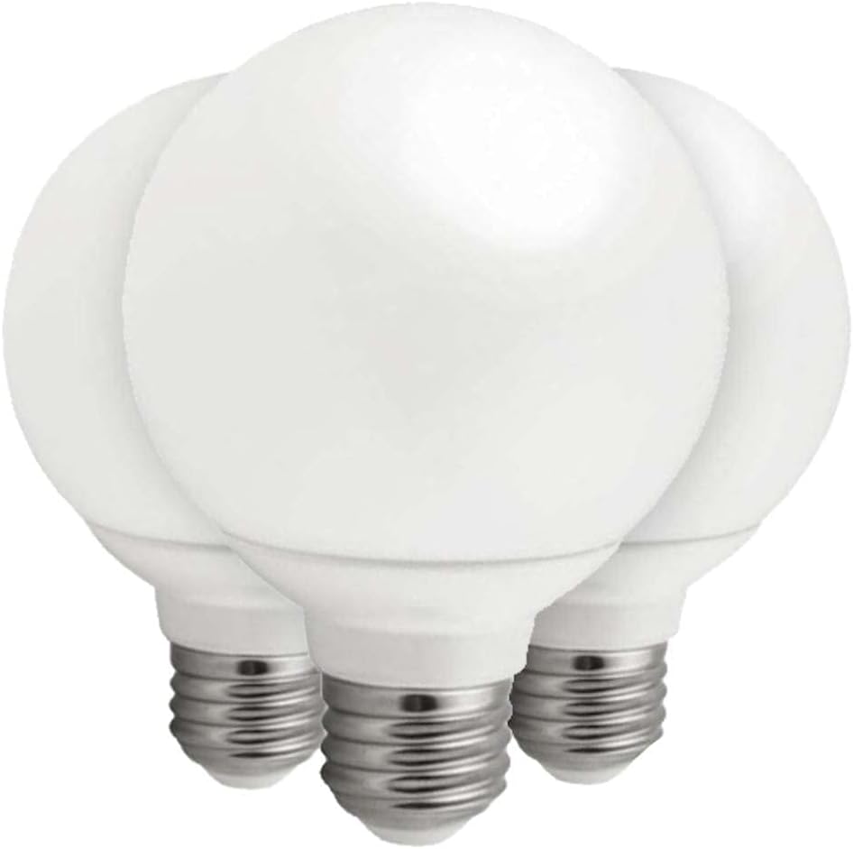 LED Light Bulbs (3 Pack); Warm White; 6W (40W Equivalent); Dimmable; Globe G25; E26 Base; 450 Lumens; 2700K