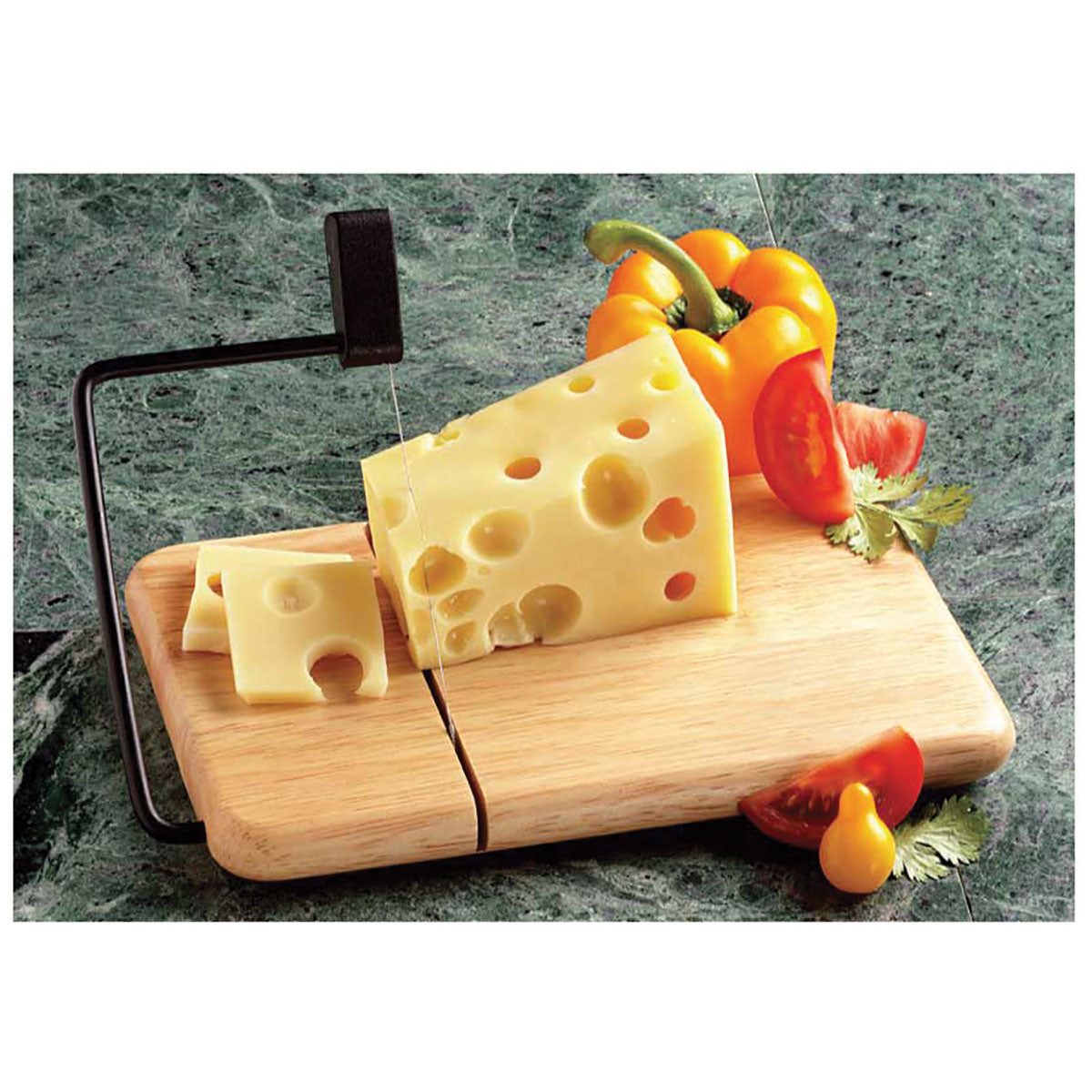 Serving Cheese Slicer Standing Wire Wood Base-beechwood