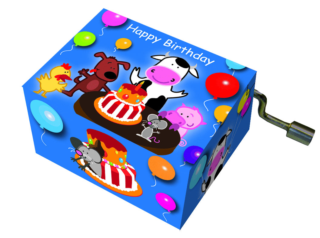 Music Box - Happy Birthday - Cow with Cake