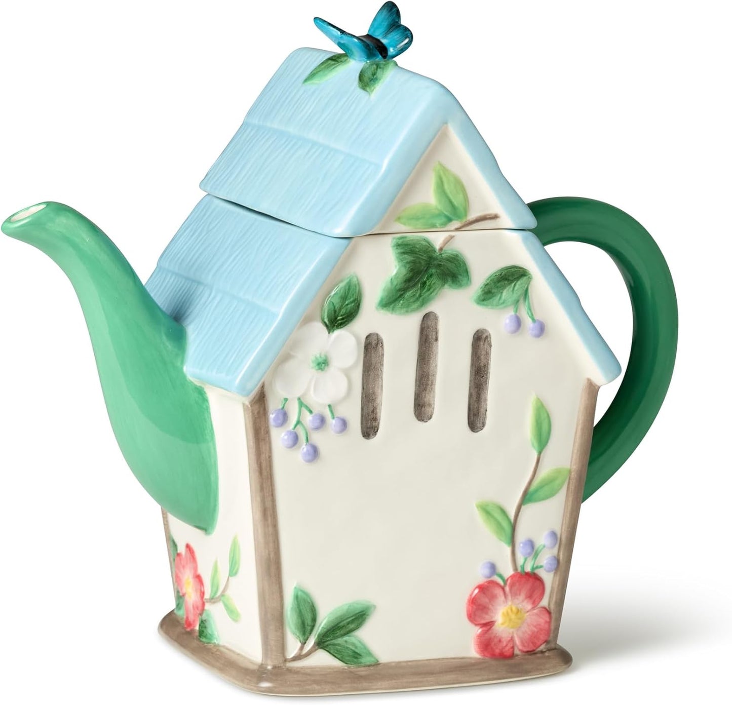 3-D Teapot - Flora Birdhouse 32oz