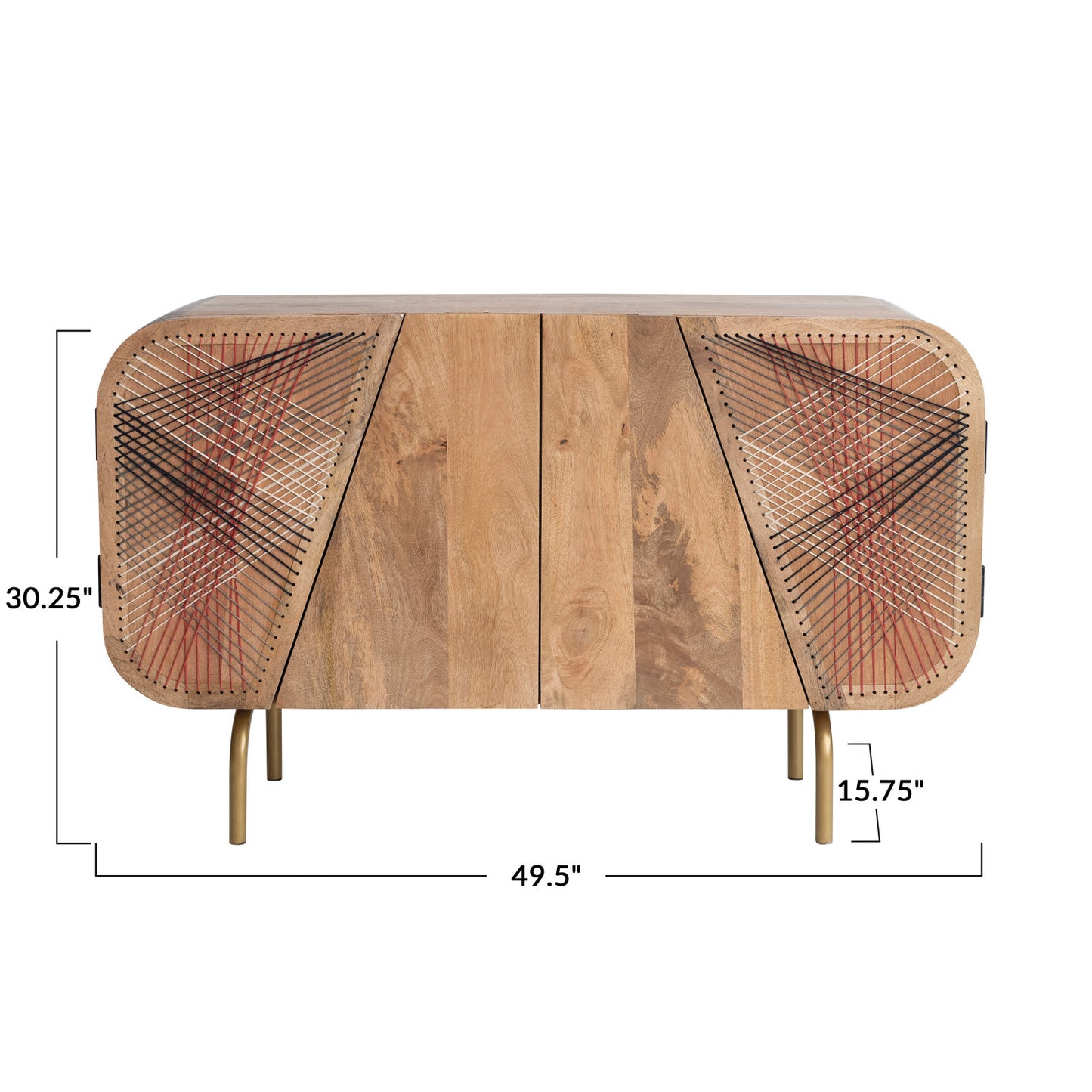Console Mango Wood with Woven Cotton Rope Design