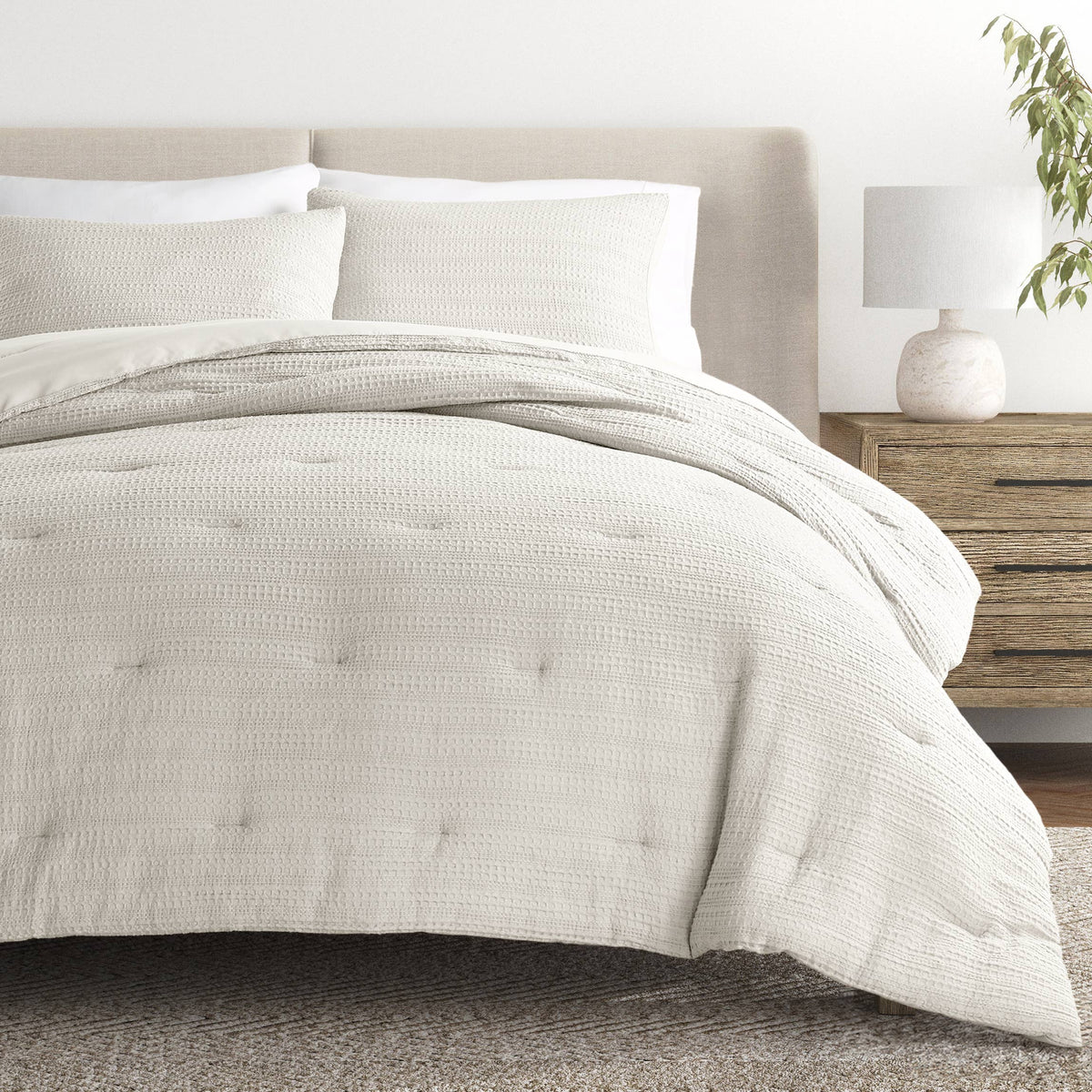 Down Alternative Comforter Set Waffle Textured