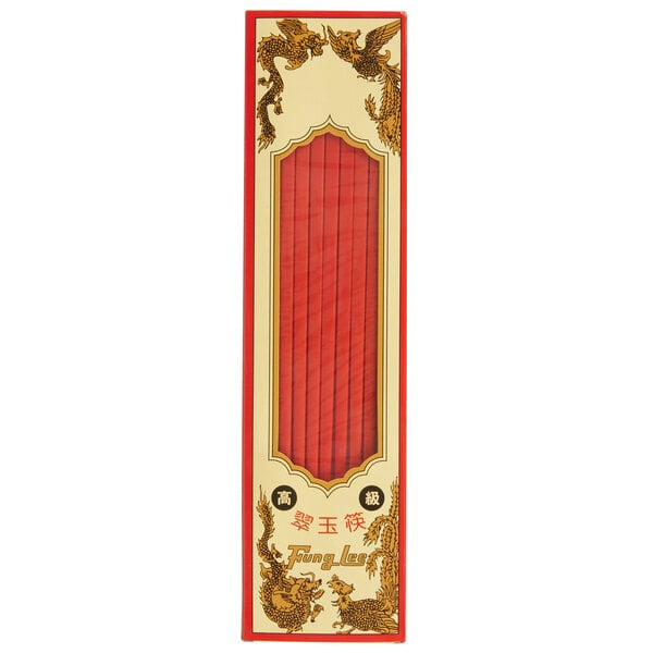 Red Plastic Chopsticks Set - 10/Pack