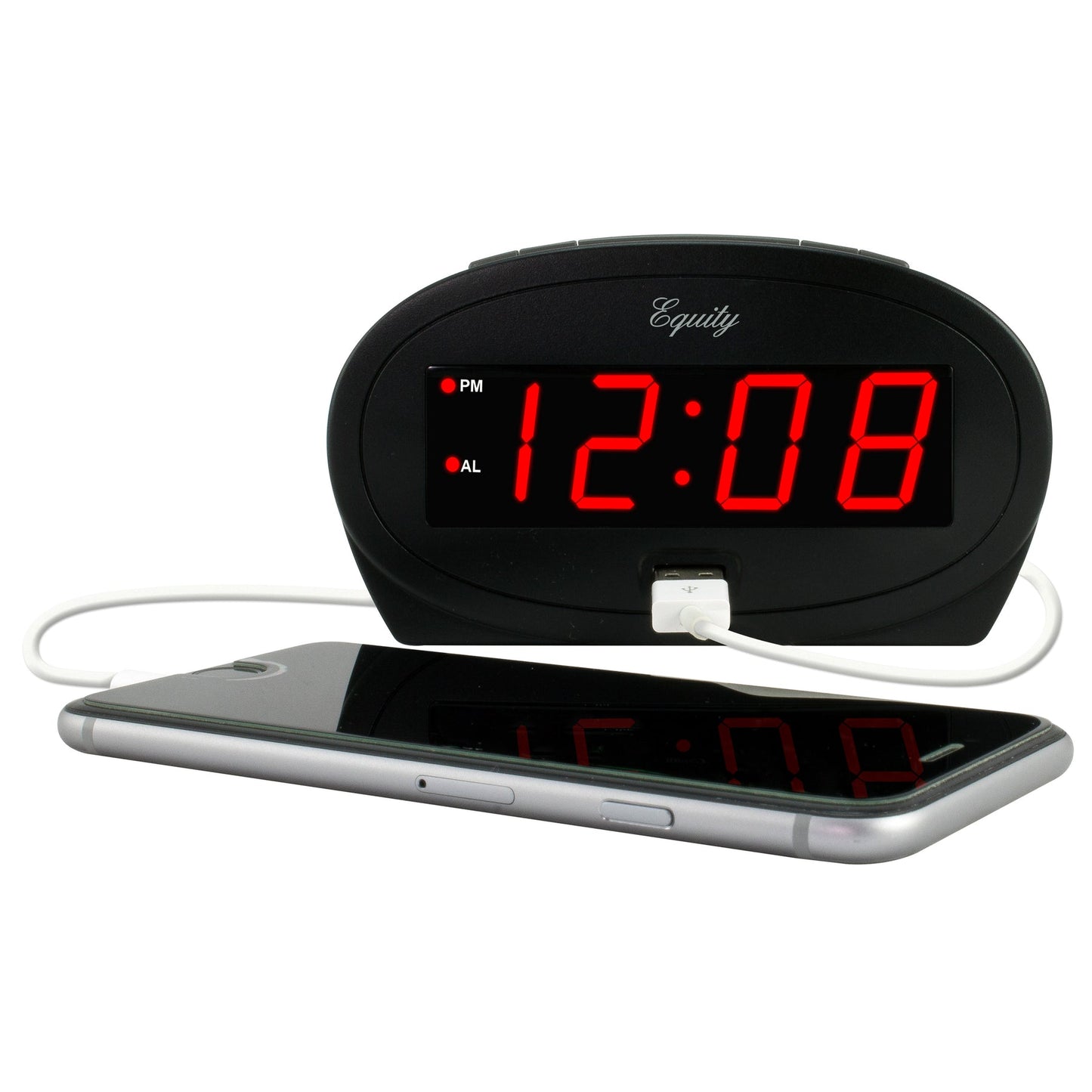 Alarm Clock Red LED with USB Charging Port