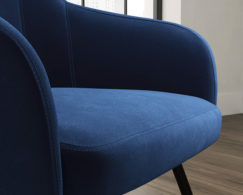 Chair Occasional Harvey Park Collection Velvet Dark Blue