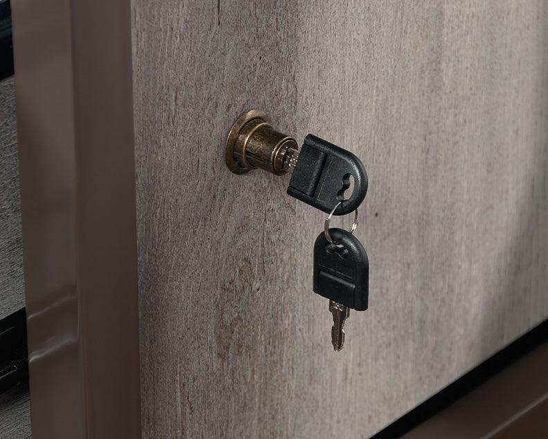 Manhattan Gate Two Shelf Narrow Bookcase in Mystic Oak Finish