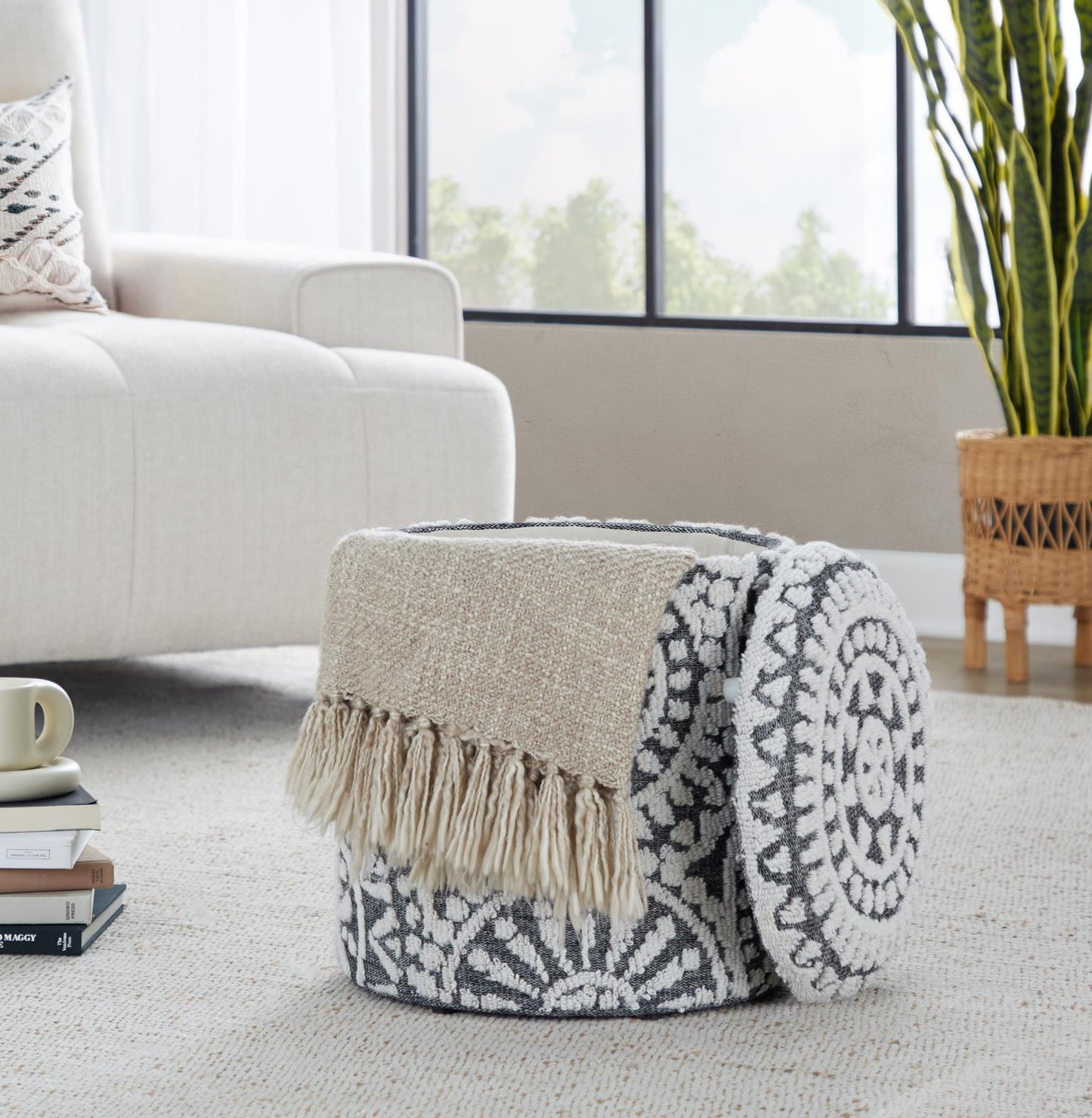 Tahoe 18" Mosaic Storage Ottoman